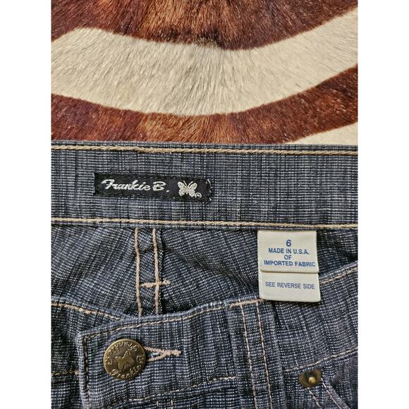 Frankie B Low Rise Flare Jeans Size 6 Made USA - Picture 3 of 7